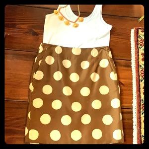 Silk polka dot skirt